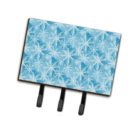 Carolines Treasures Watercolor Snowflake on Blue Leash or Key Holder, 6 x 2 x 9 in. BB7553TH68